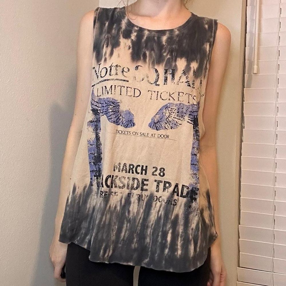 Tie dye oversized tank